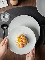 48 Piece Hattu Glacier White Dinnerware Ceramics Set