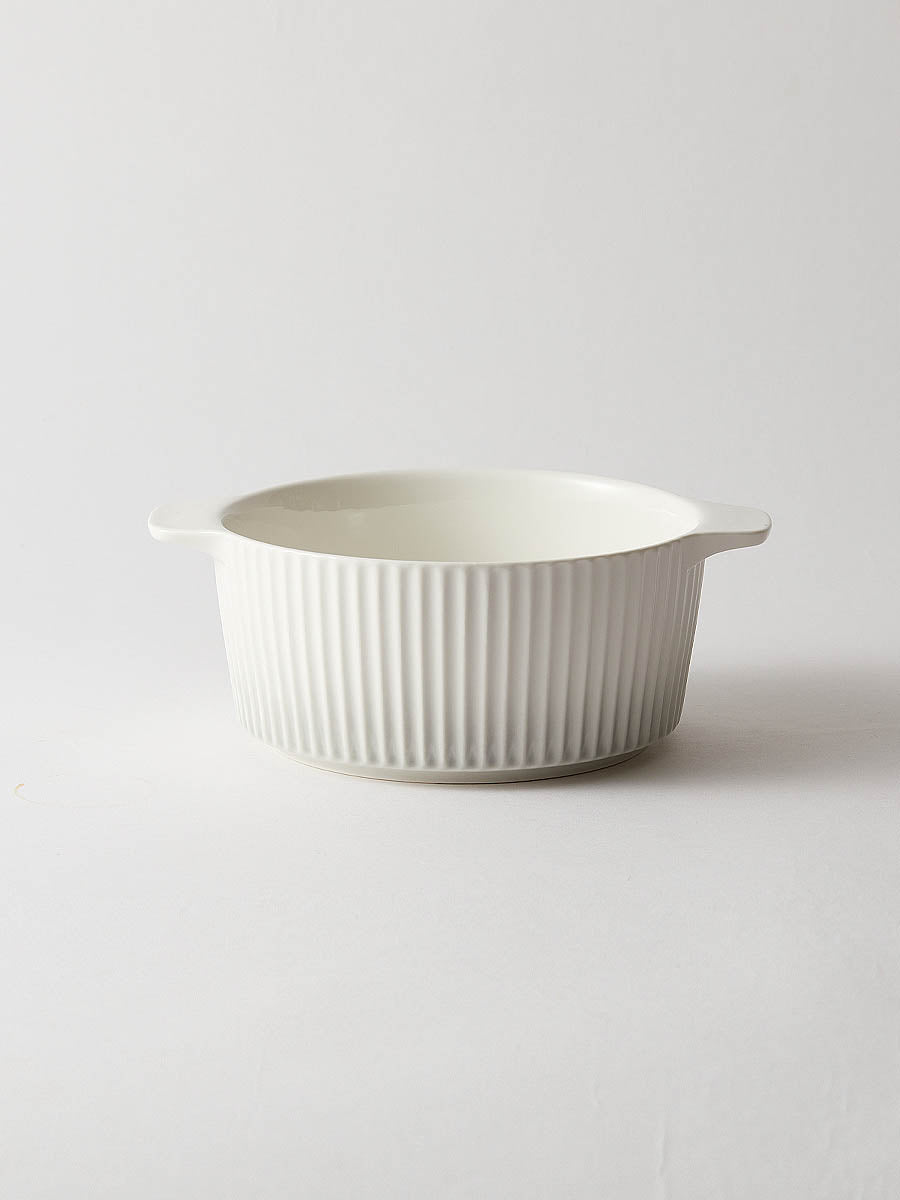 7" Gradient Grey Double-Handled Soup Bowl