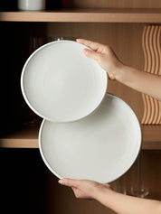 8.5" Cream Round Plate