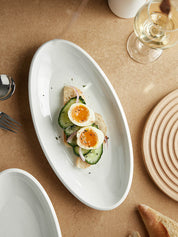 12" Cream Fish Platter
