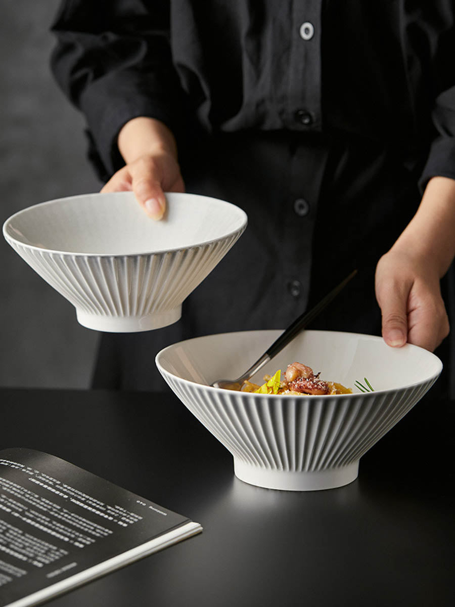 8" Gradient Grey Conical Bowl