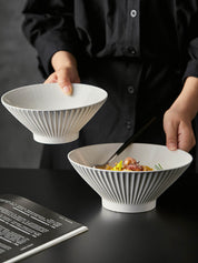 8" Gradient Grey Conical Bowl