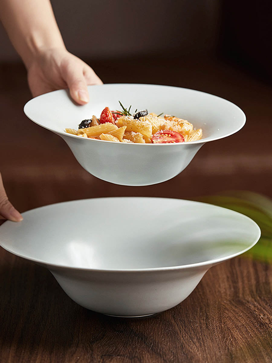48 Piece Hattu Glacier White Dinnerware Ceramics Set