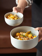 48 Piece Hattu Glacier White Dinnerware Ceramics Set
