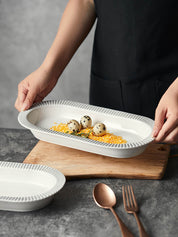 48 Piece Gradient Grey Dinnerware Ceramics Set